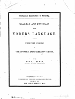 Grammar and Dictionary Yoruba Language Rev. T. J Bowen.pdf